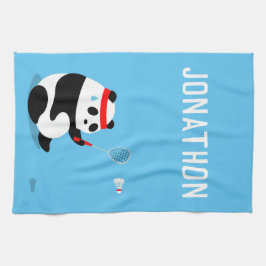 Badminton Panda Con Toalla Deportiva Sudorosa