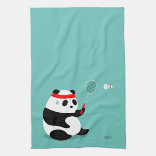 Badminton Panda Con Toalla Deportiva Sudorosa