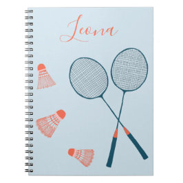 Badminton para dos cuadernos personalizados
