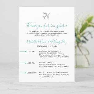 Bag de bienvenida Boda de destino Itinerario