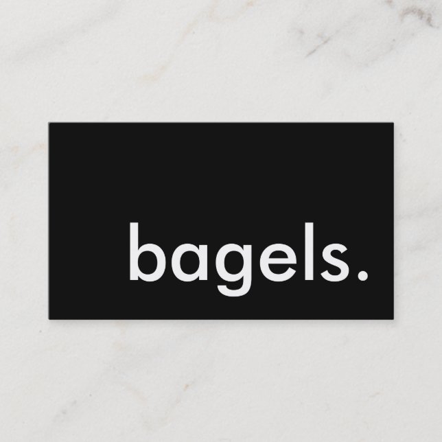 bagels. tarjeta de punch de lealtad (Anverso)