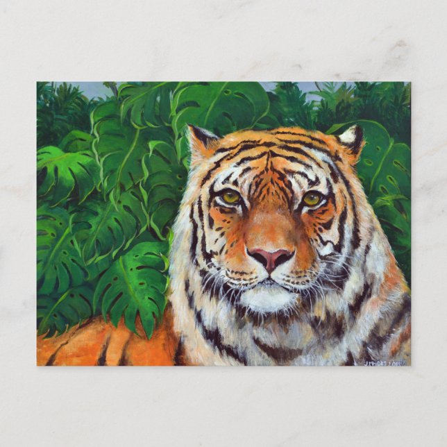 Bagheera la postal del tigre de la pintura (Anverso)