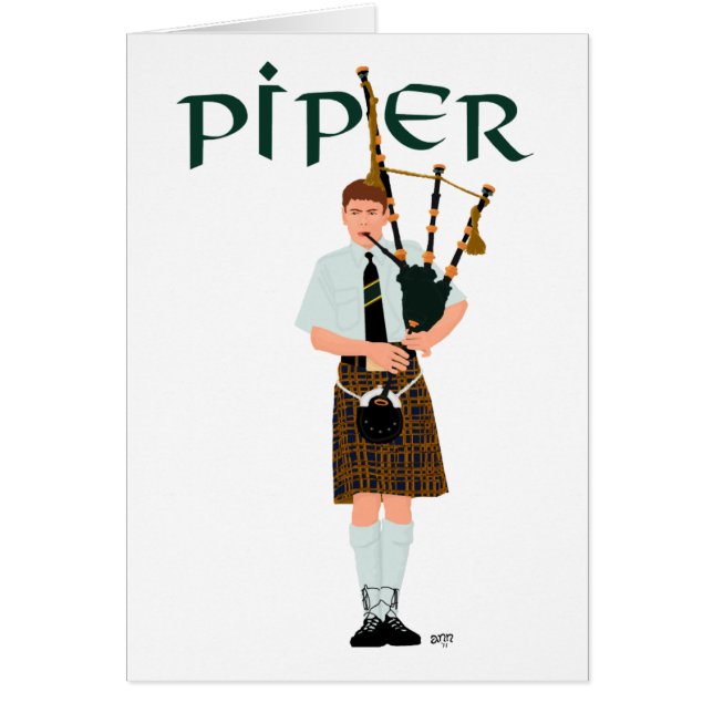 Bagpiper - Brown Kilt (Frente)