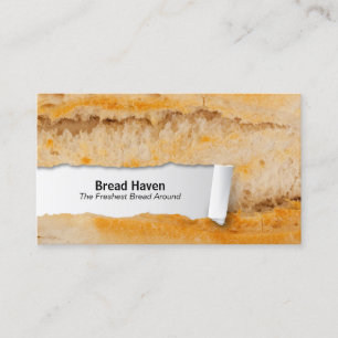 Baguette Personalizable Comida Closeup Tarjeta de