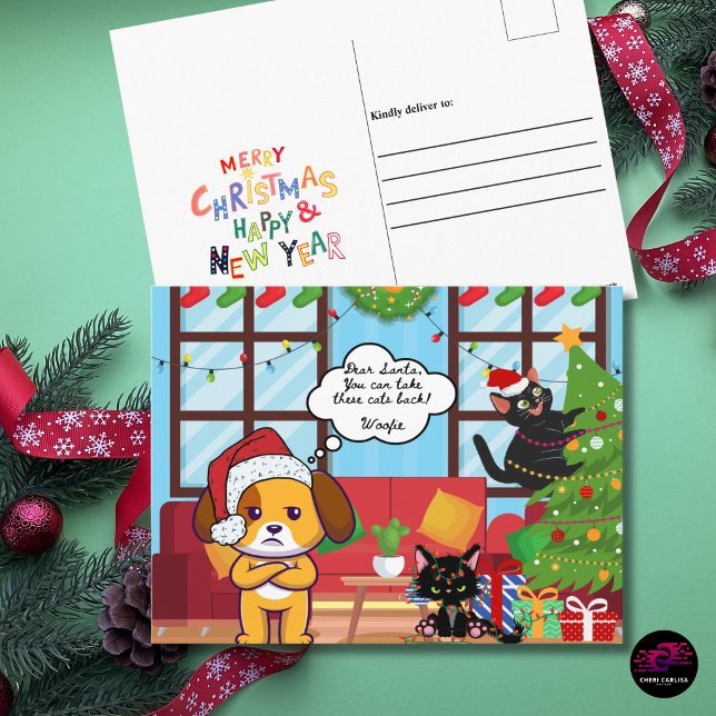 Bah Hum Perro Divertida Navidad (One fed-up dog, a couple of naughty cats, and a Christmas wish Santa wasn't expecting!)