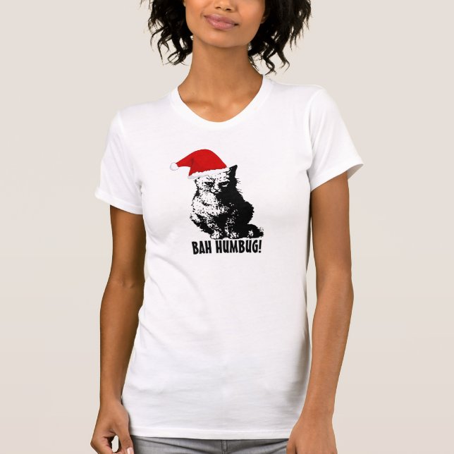 ¡Bah Humbug! Camiseta Cat para navidades (Anverso)