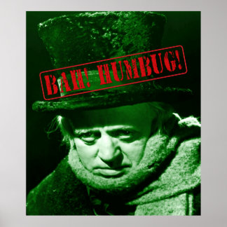 ¡Bah Humbug! Diseño de arte poster y pared