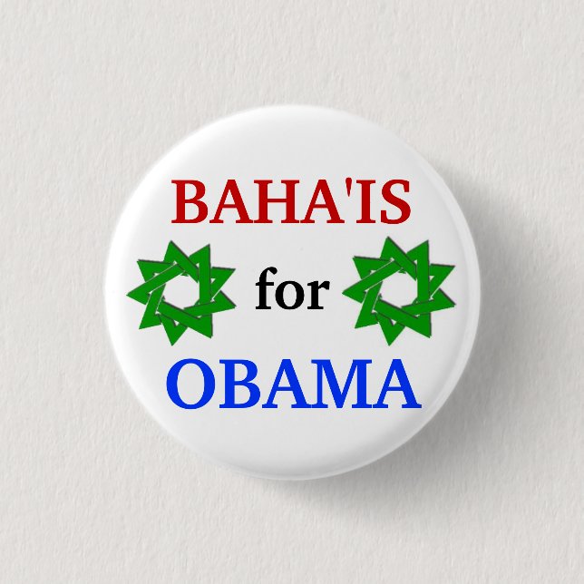 Baha'is para el botón de Obama 2012 (Anverso)