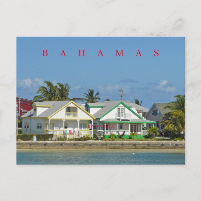Bahamas Casas de gallos españoles ven postal (Anverso)