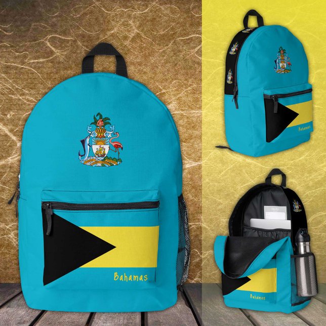 Bahamas, mochila azul, bandera de las Bahamas / pa (Subido por el creador)