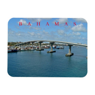 Bahamas Paradise Island Bridge ver imán de nevera