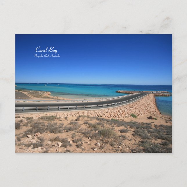 Bahía de Coral, arrecife de Ningaloo - postal (Anverso)