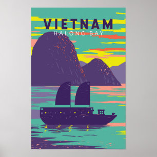 Bahía de Ha Long Vietnam Barco Basura Arte de Viaj