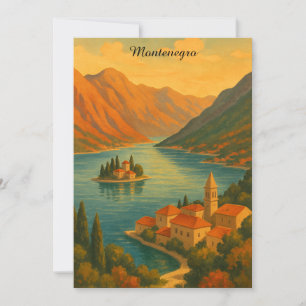 Bahía de Kotor Montenegro Anuncio Antiguo Costa Ad