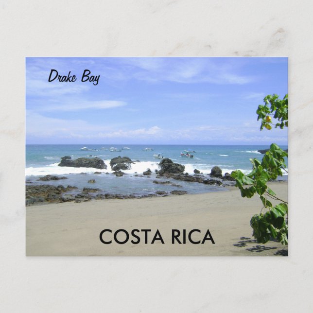 Bahía Drake, Península de Osa, postal Costa Rica (Anverso)