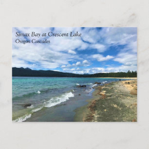 Bahía Simax en el lago Crescent, postal de Oregon