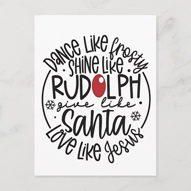Baila como Frosty Brilla como Rudolph Navidad (Anverso)