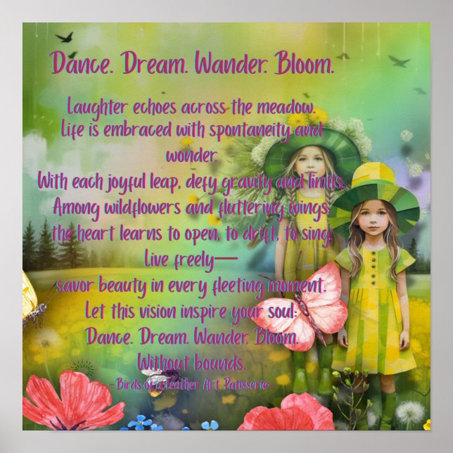 Baila. Soñar. Wander. Florecer. Póster (Frente)