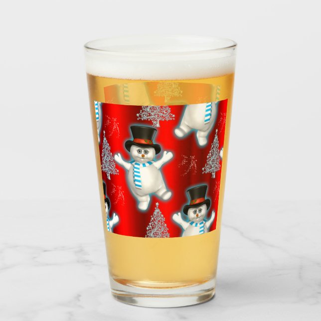 Bailando a medias hombres de nieve y nieve en los  (Reverso (lleno))