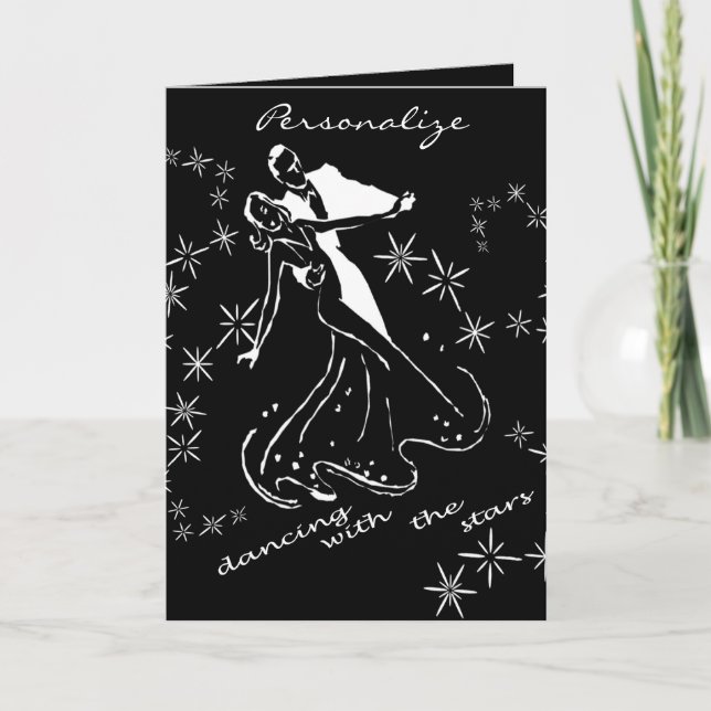 bailar con la tarjeta de saludo de las estrellas (Anverso)