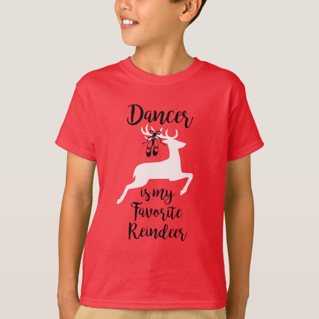 Bailar es mi camiseta favorita de los niños renos (Anverso)