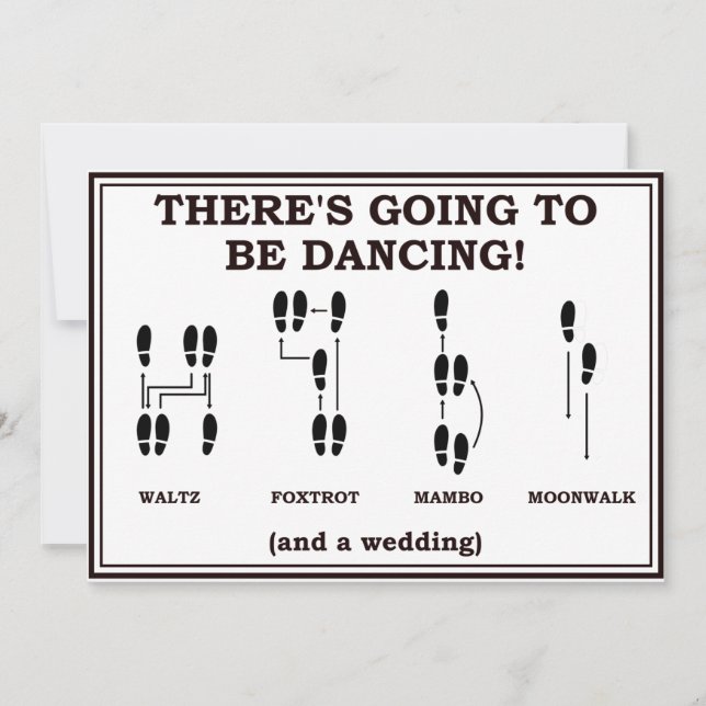 Bailar Guardar la Invitación Boda de fechas (Anverso)