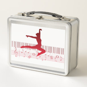 Bailarín de ballet en un teclado