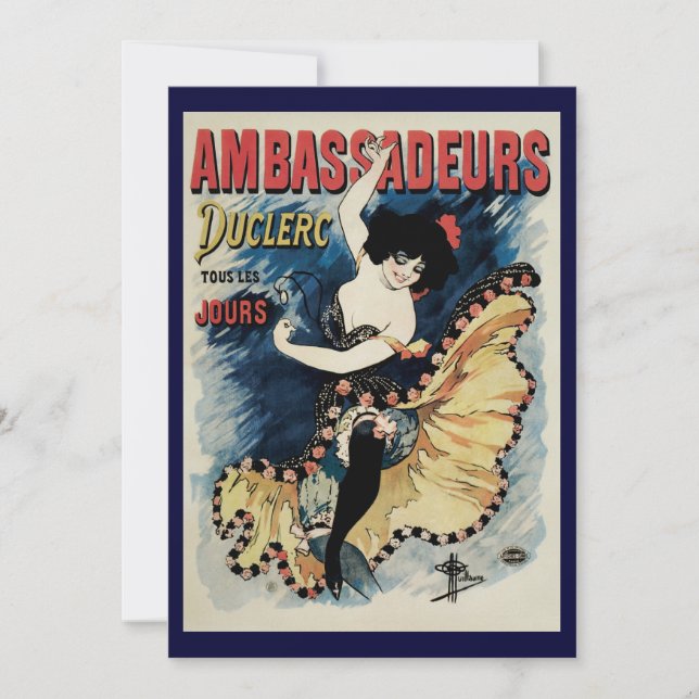 Bailarín de flamenco de estilo Art Nouveau vintage (Anverso)