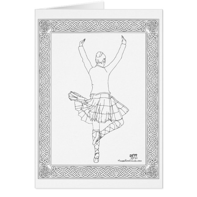 Bailarín de Highland de Escocia (Frente)