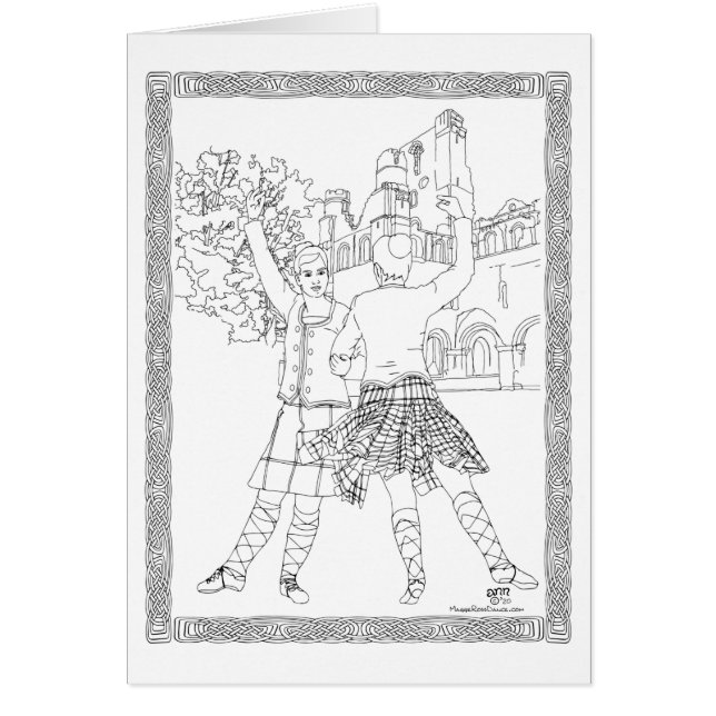 Bailarín de Highland de Escocia (Frente)