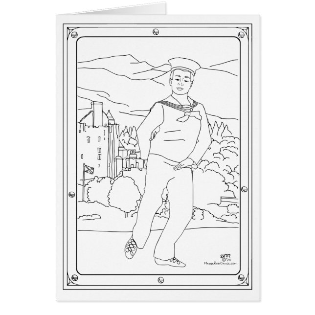 Bailarín de Highland de Escocia (Frente)