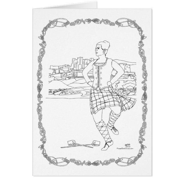 Bailarín de las Highlands escocesas (Frente)