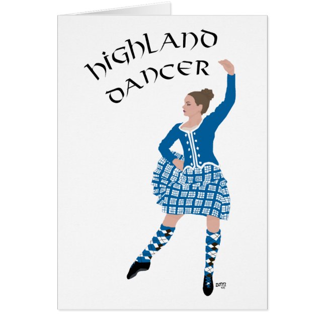 Bailarín de las Highlands escocesas - Azul turques (Frente)