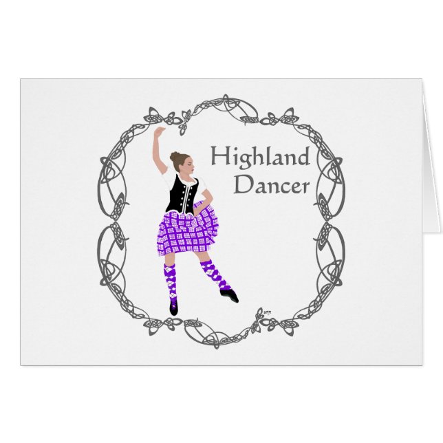 Bailarín de las Highlands escocesas Nudo celta Púr (Anverso (Horizontal))