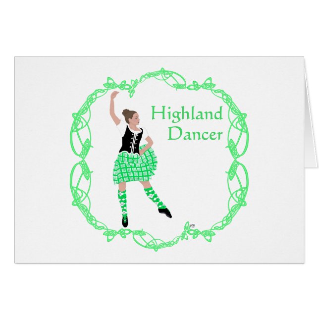 Bailarín de las Highlands escocesas Nudo celta Ver (Anverso (Horizontal))