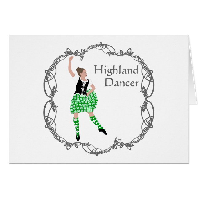 Bailarín de las Highlands escocesas Nudo celta Ver (Anverso (Horizontal))