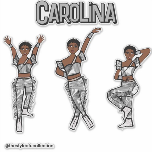 Bailarín de plata líquida #1 Pegatina (Anverso)