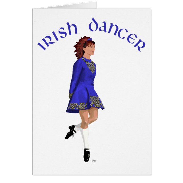 Bailarín de Step Irlandés - Azul (Frente)