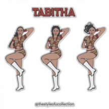 Bailarín de tigres rojos #1 Pegatina