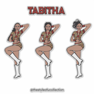 Bailarín de tigres rojos #1 Pegatina