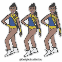 Bailarín Oro Azul #1 Pegatina