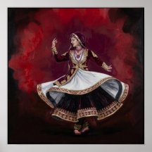 Bailarín Real de Kathak Arte Contemporáneo Fino Pa