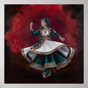 Bailarín Real de Kathak Arte Contemporáneo Fino Pa