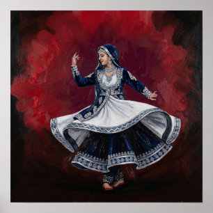 Bailarín Real de Kathak Arte Contemporáneo Fino Pa