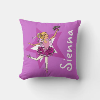 Bailarina bailarina morada hija nombre almohada
