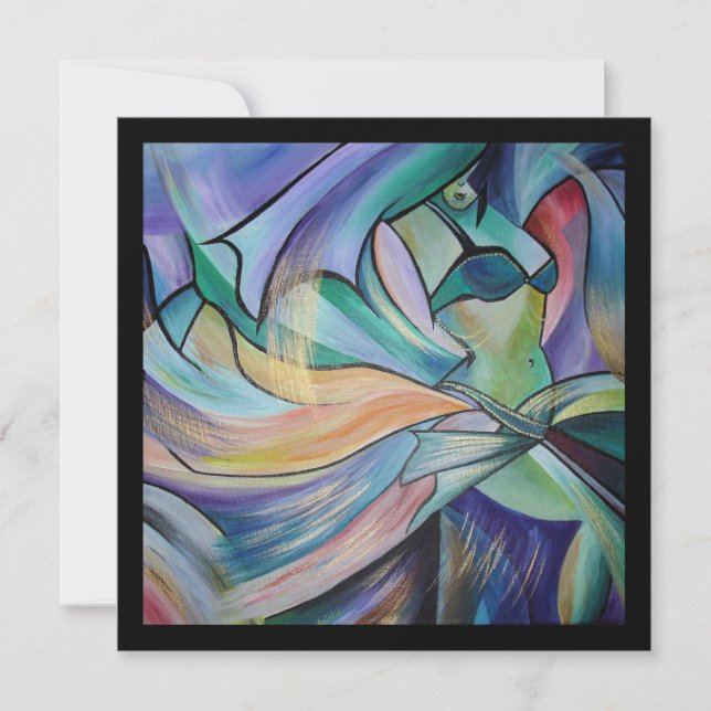 Bailarina Belly de Medio Oriente con velos pastele (Anverso)