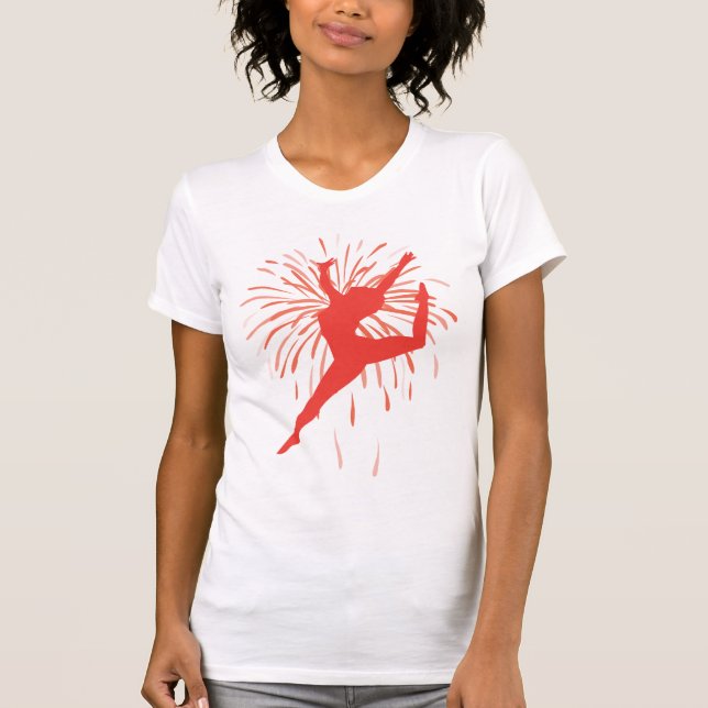 Bailarina con camiseta de fuegos artificiales (Anverso)