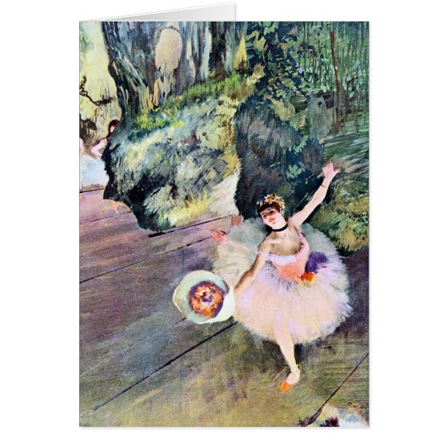 Bailarina con un Bouquet de flores de Edgar Degas (Frente)