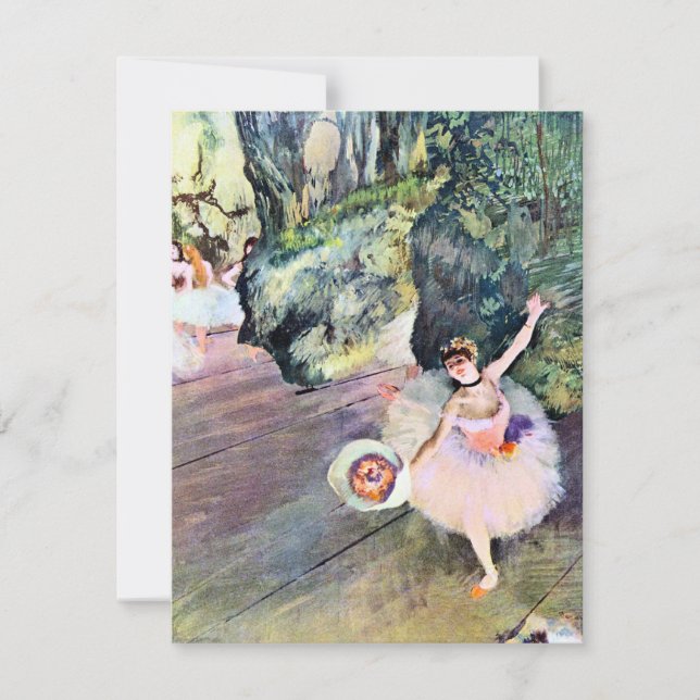 Bailarina con un ramo de flores de Edgar Degas (Anverso)
