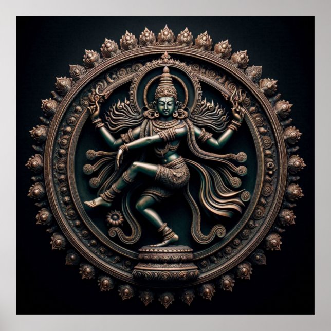 Bailarina cósmica Nataraja Arte de Shiva (Frente)